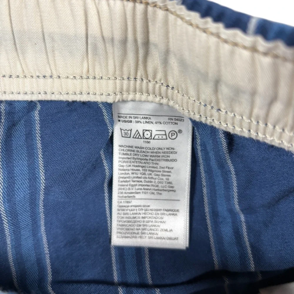 NWT Banana Republic Men Striped Linen Shorts XL Vacation Classic Ombra Old Money